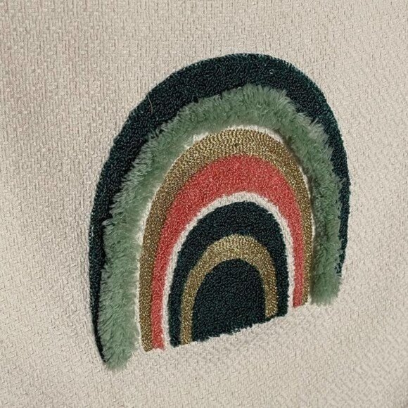 Spring Shop Table Runner Cream Rainbow Tassels - Picture 4 of 6